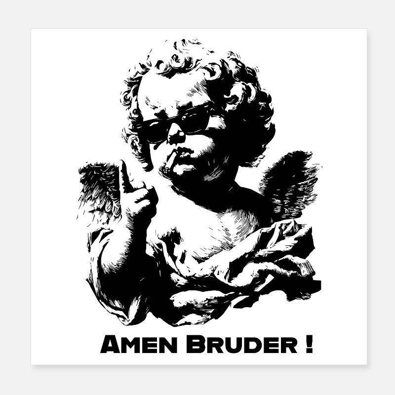 Bengel - Engel Poster 20x20 cm