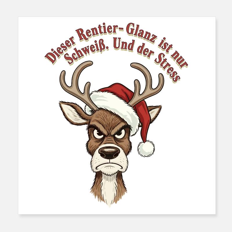 Cet éclat de renne n’est que de la sueur Poster 20 x 20 cm