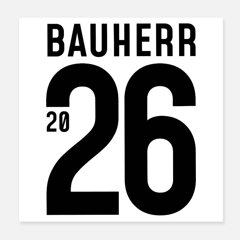 Builder 2026 - large number Poster 8" x 8" (20x20 cm)