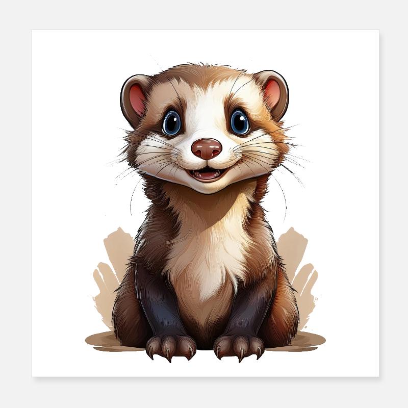 Furet mignon Poster 20 x 20 cm