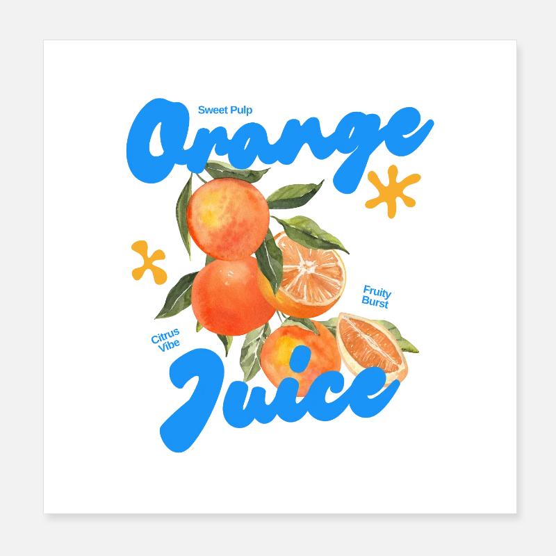 Orange Juice Poster 20x20 cm
