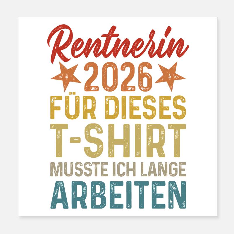 Pensioner 2026 Poster 8" x 8" (20x20 cm)