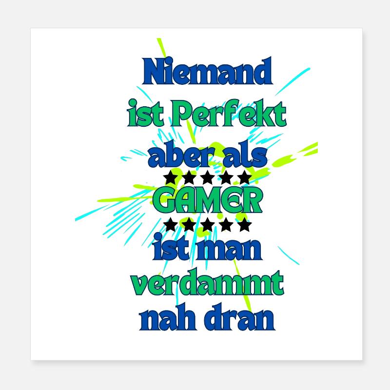Dicton de jeu créatif avec feu d’artifice Poster 20 x 20 cm