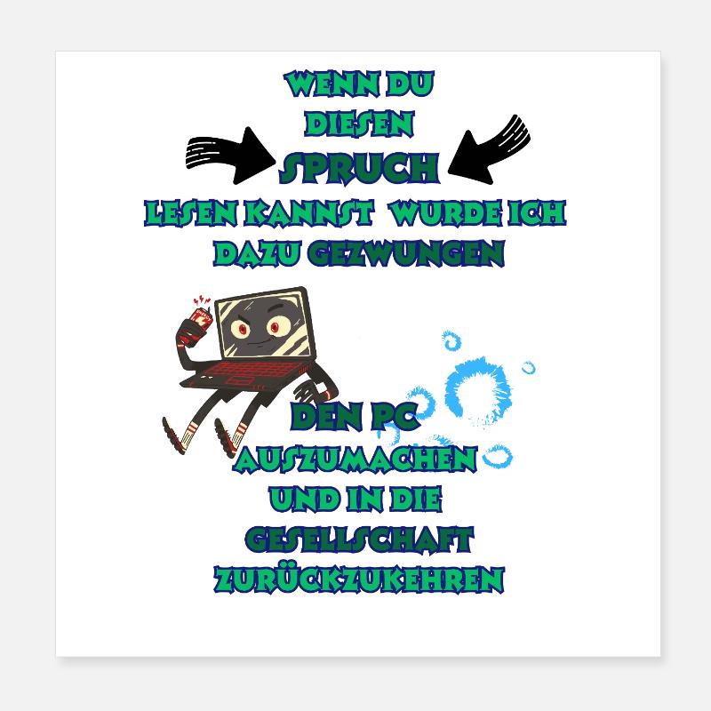 Humorous computer joke for technology fans Poster 8" x 8" (20x20 cm)