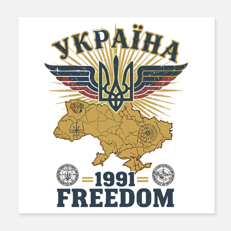 Les ailes de la liberté de l’Ukraine 1991 Poster 20 x 20 cm