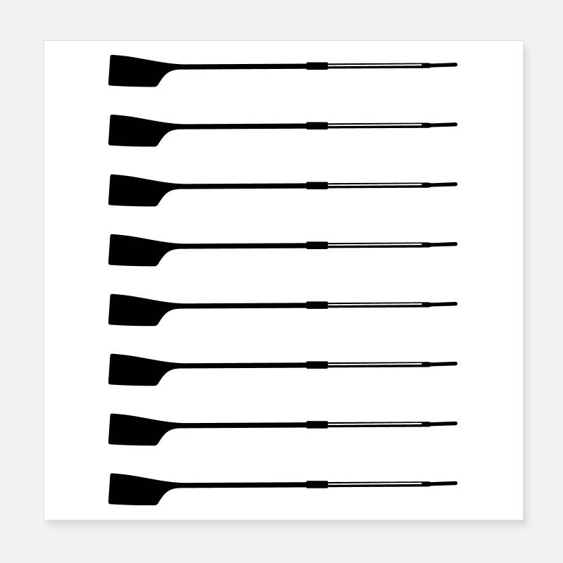 Achter-Ruder – Silhouette  Poster 20x20 cm