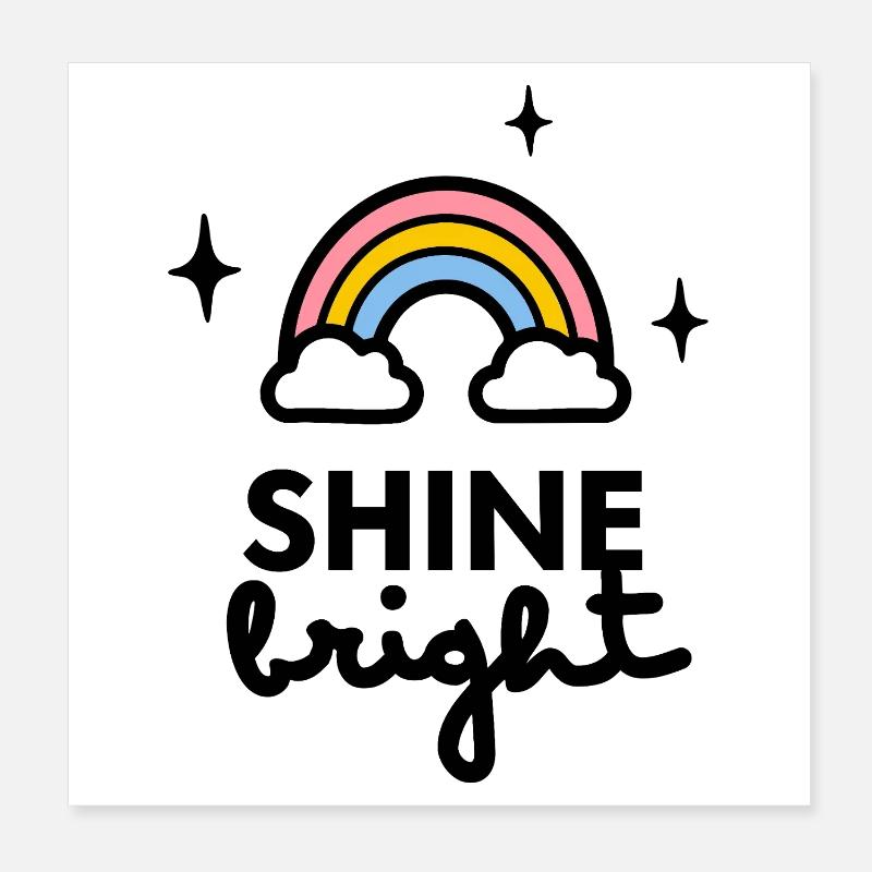 Shine Bright-Logo Poster 20x20 cm