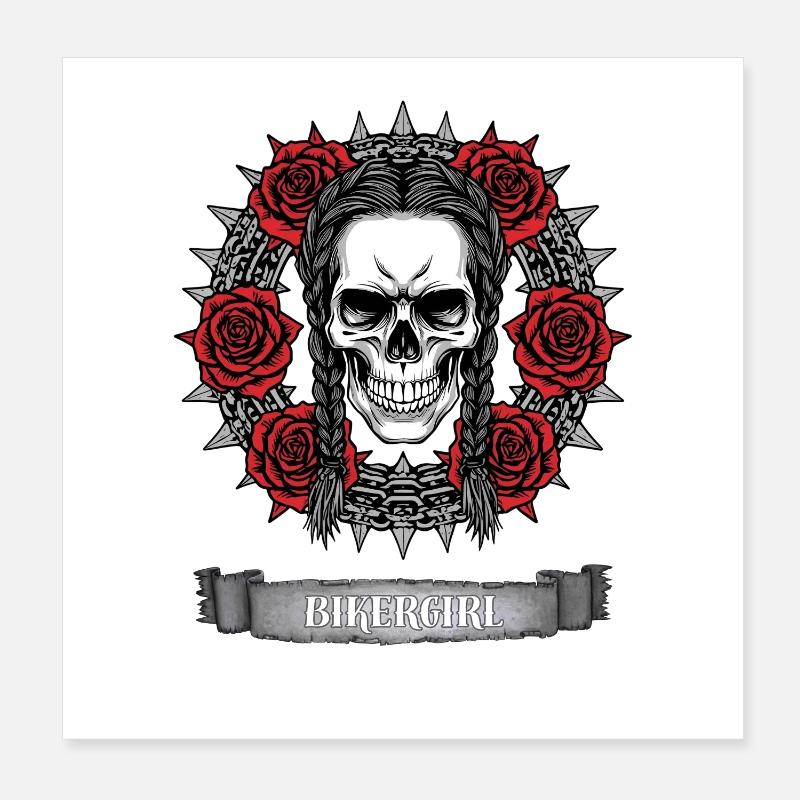 motarde Poster 20 x 20 cm