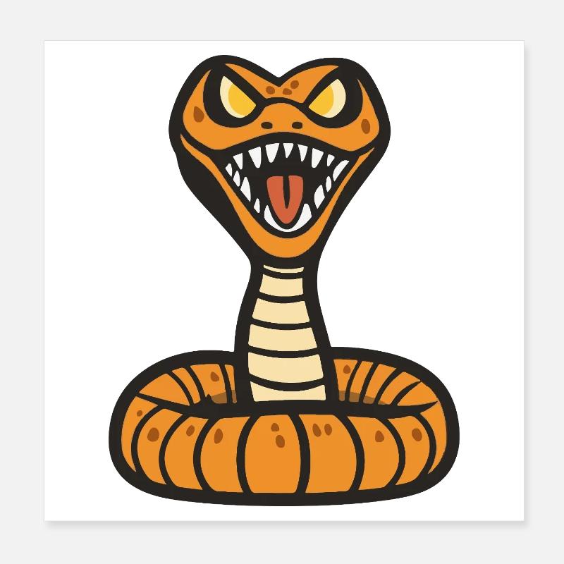 Serpent Cobra Halloween Zombie Poster 20 x 20 cm