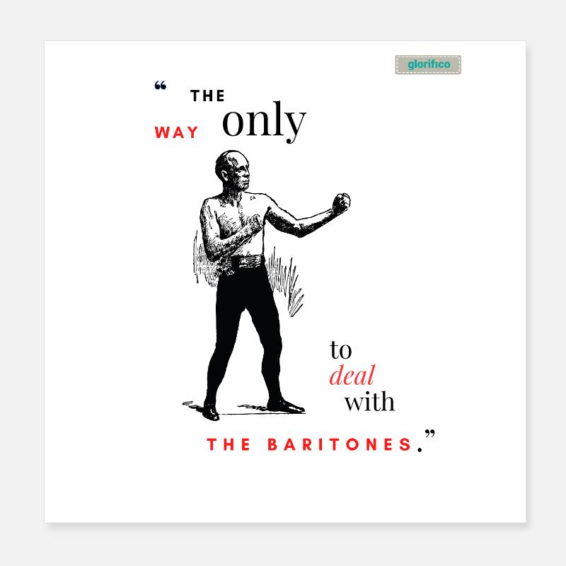 BARITONES PARODY design 001 Poster 20 x 20 cm