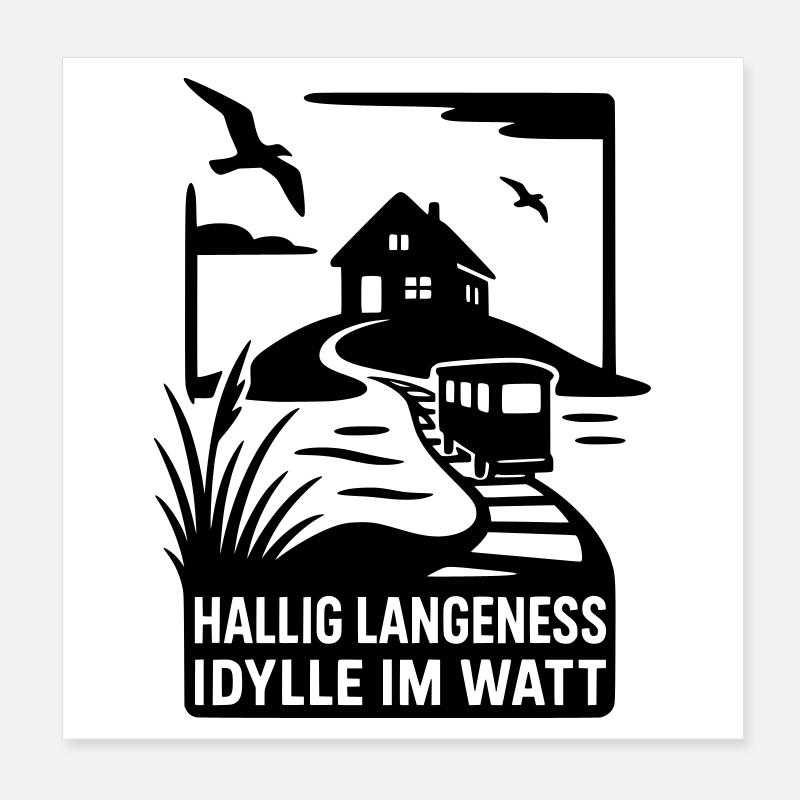 Hallig Langeneß Poster 20x20 cm