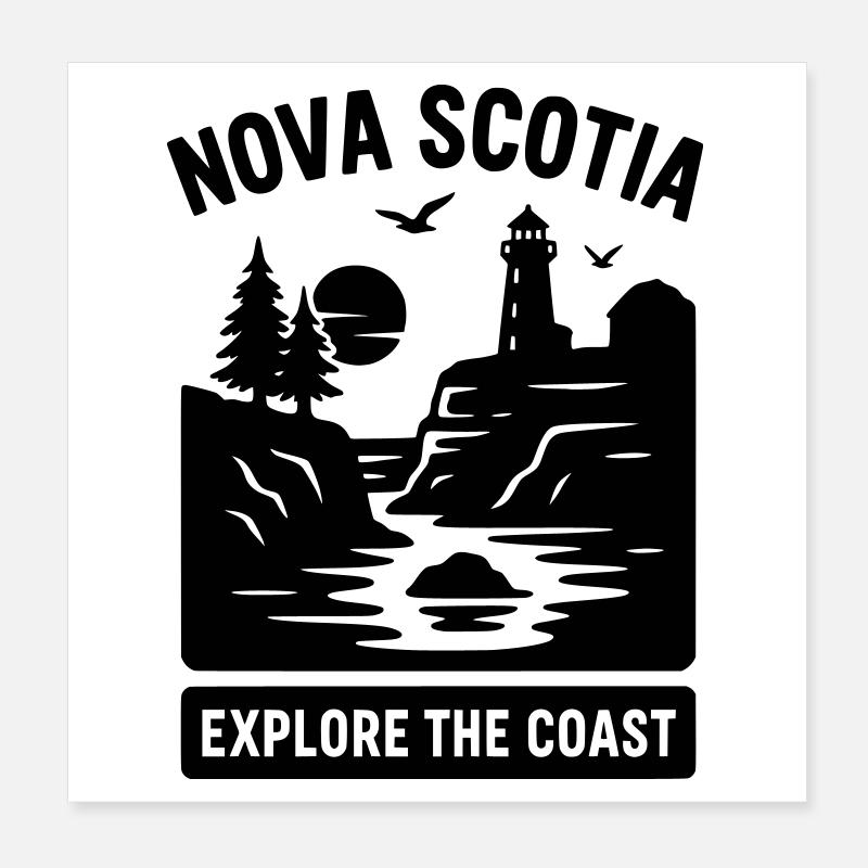 Nova Scotia East Coast Poster 8" x 8" (20x20 cm)