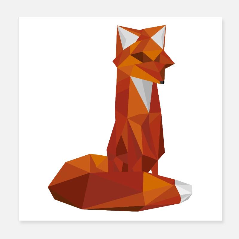 fox Poster 8" x 8" (20x20 cm)