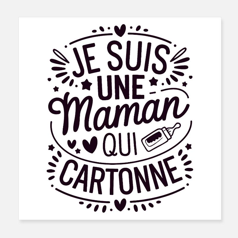 Ich bin eine erfolgreiche Mutter Poster 20x20 cm