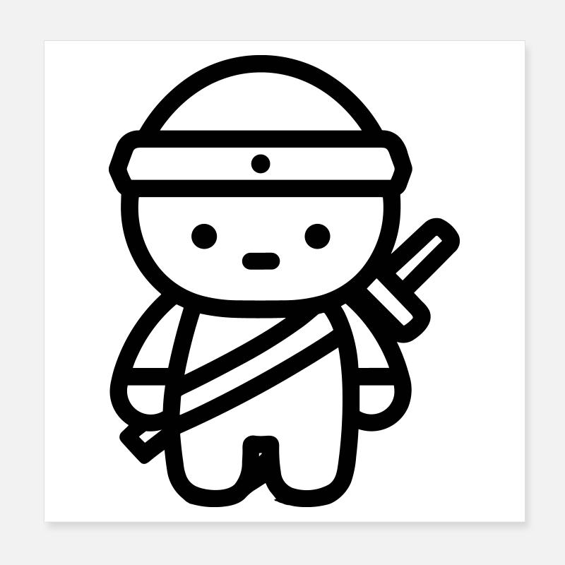 Krieger Poster 20x20 cm