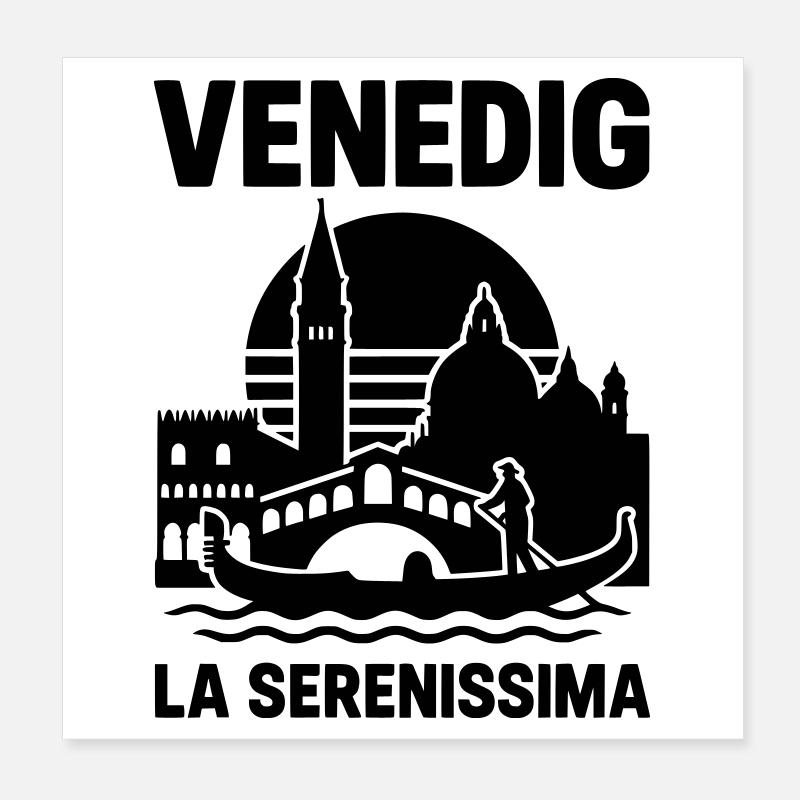 Venice la Serenissima Poster 8" x 8" (20x20 cm)
