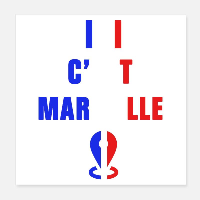 Das ist Marseille Poster 20x20 cm