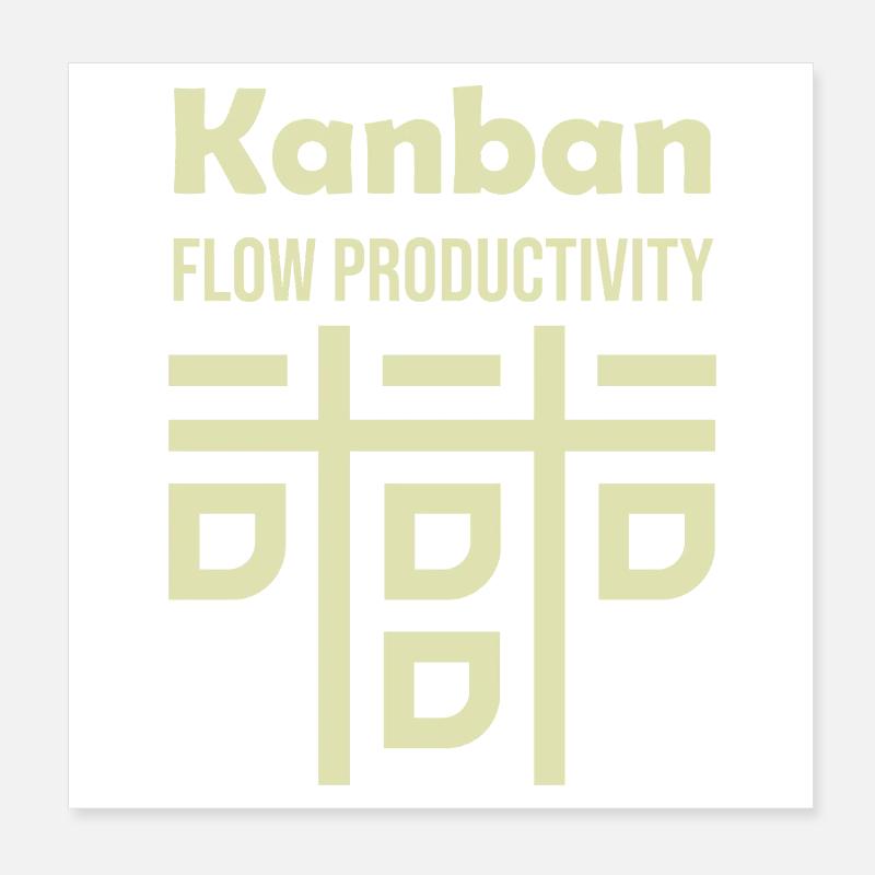 Kanban Flow Productivity Poster 8" x 8" (20x20 cm)