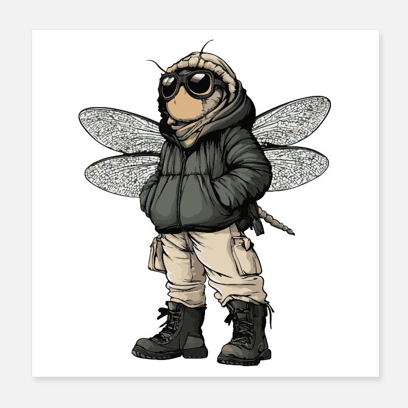 Libelle Cool Winter Poster 20x20 cm