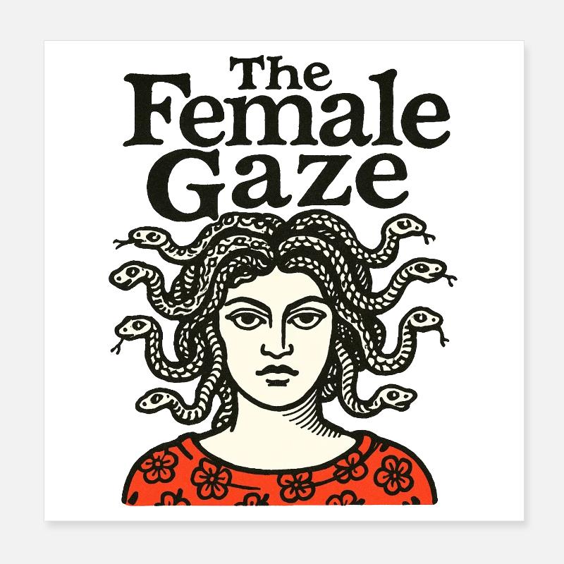 Le regard féminin Méduse Poster 20 x 20 cm
