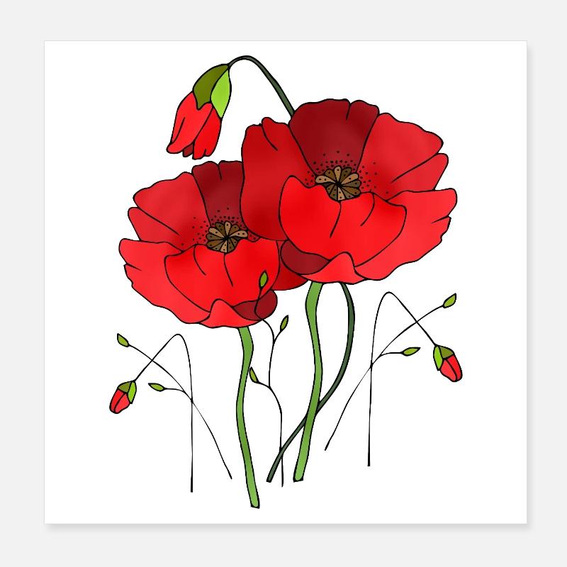 Fleur Poster 20 x 20 cm