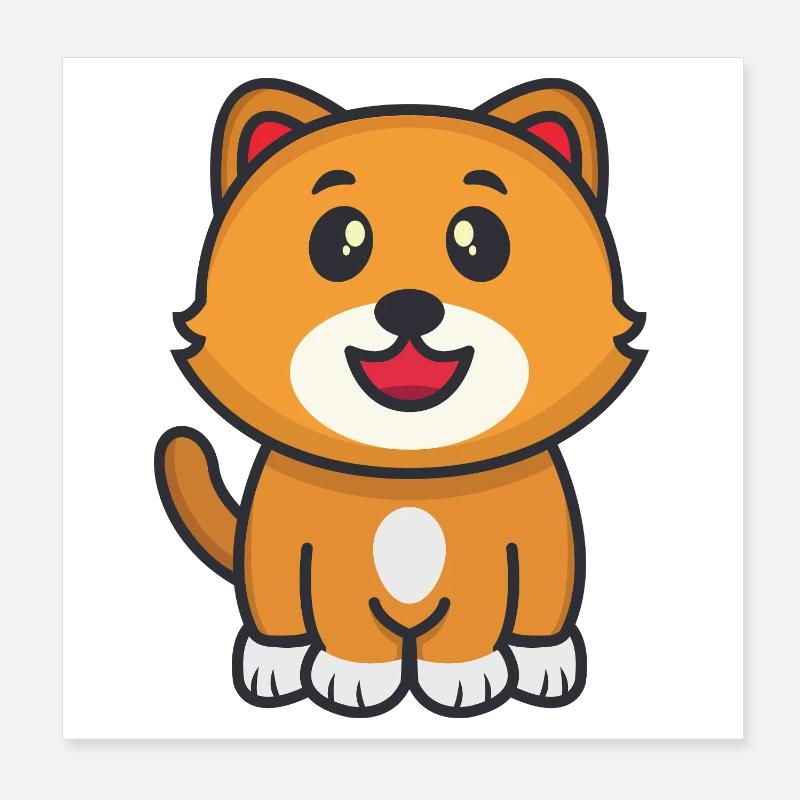 Katze Poster 20x20 cm