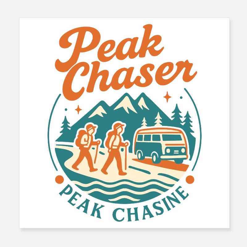 Peak Chaser Abenteuer Poster 20x20 cm