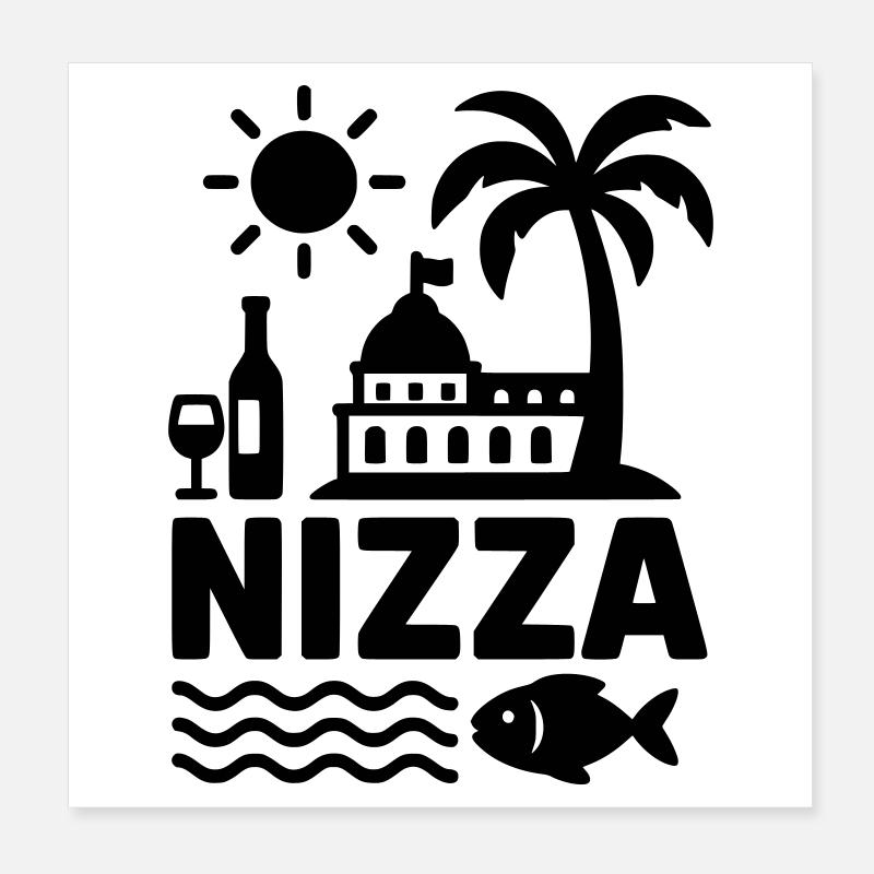 nizza  Poster 20x20 cm