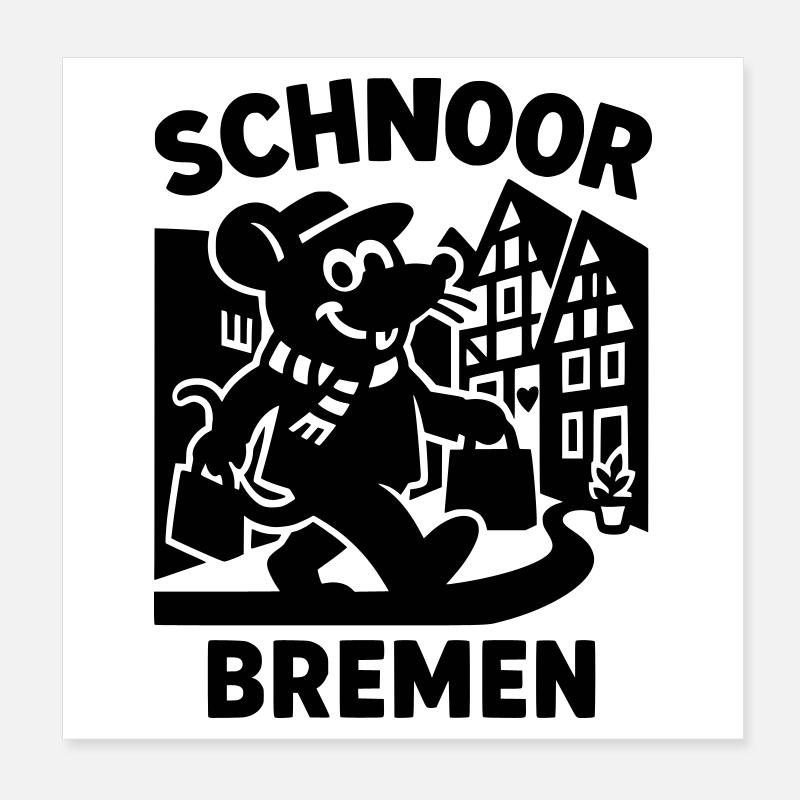 Schnoor Brême Poster 20 x 20 cm