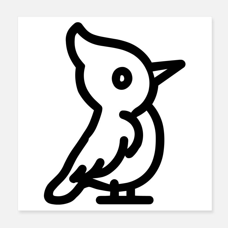 Specht Poster 20x20 cm