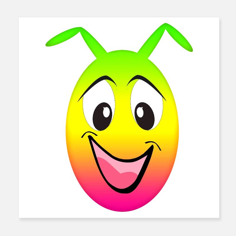 Regenbogen Lächeln  Poster 20x20 cm