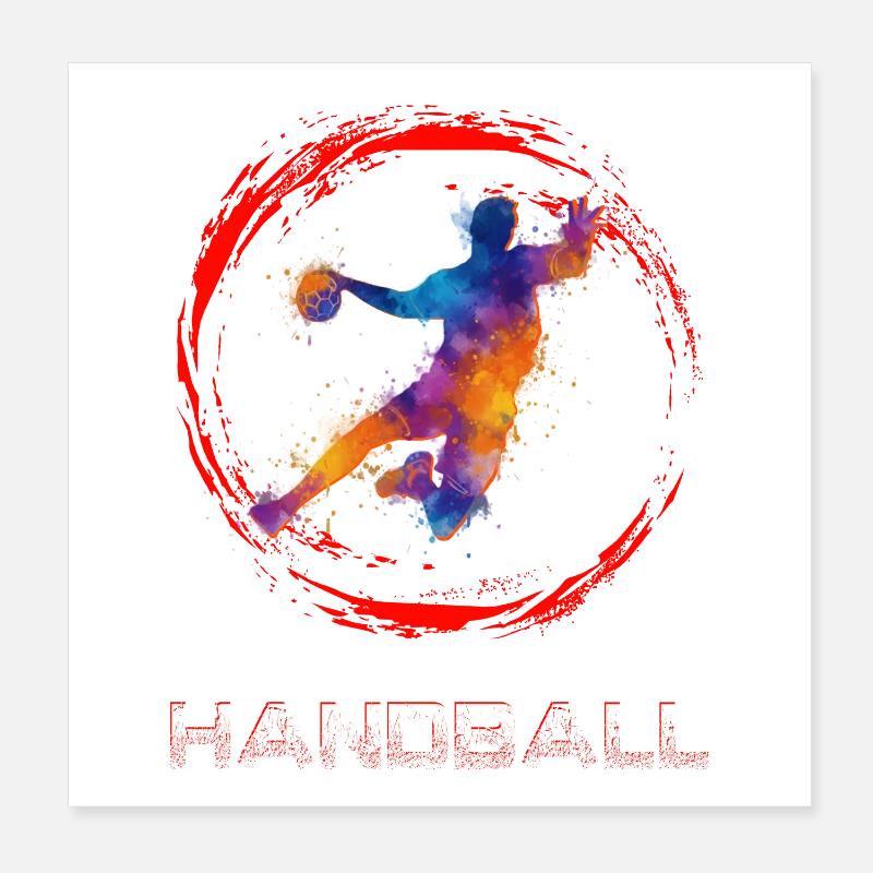 Handball Poster 20x20 cm