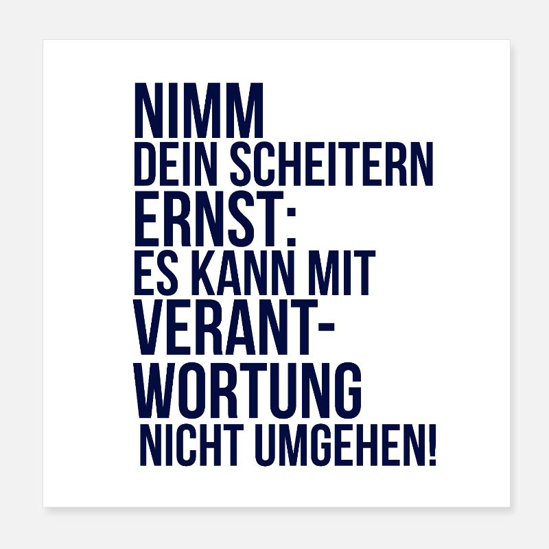about going wild: Nimm dein Scheitern ernst Poster 20x20 cm