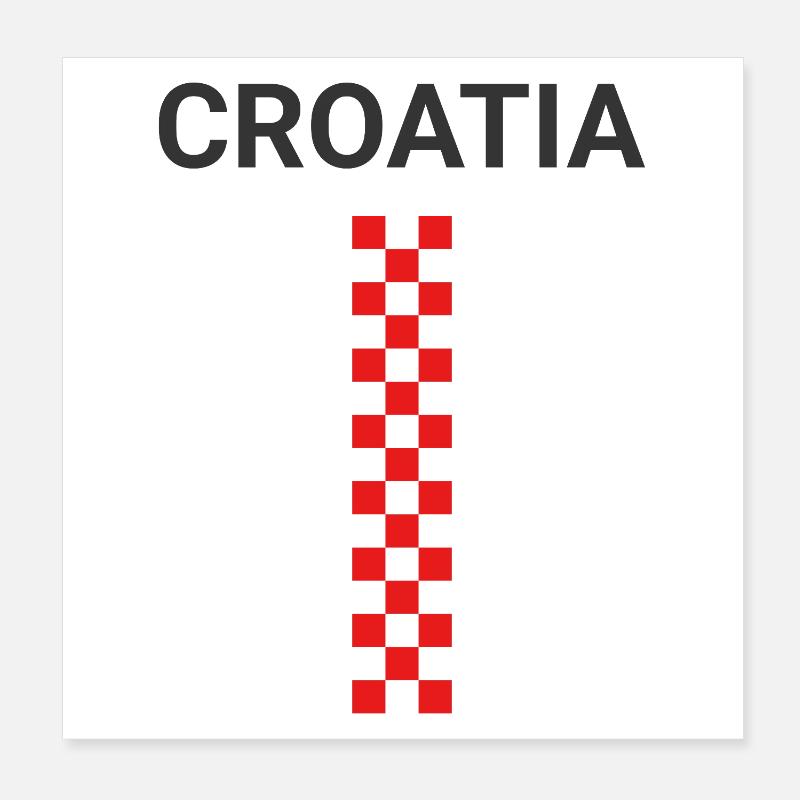 Croatia Vertical Squares Poster 8" x 8" (20x20 cm)