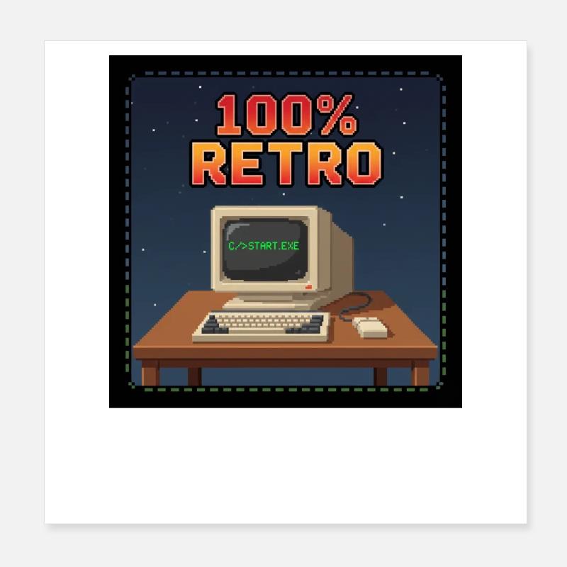 100 % Retro Poster 20x20 cm