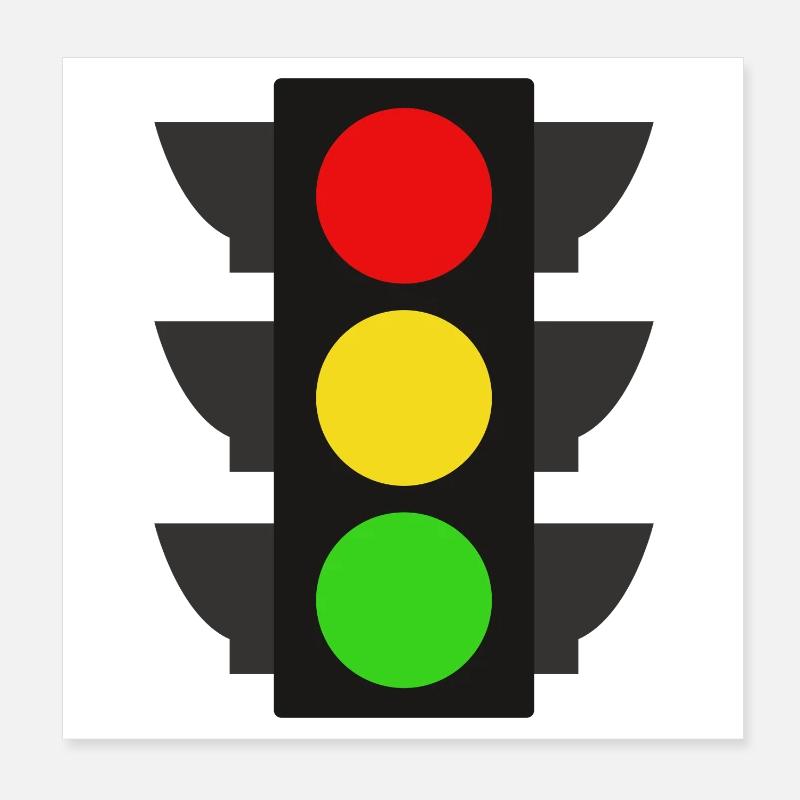 Ampel Poster 20x20 cm