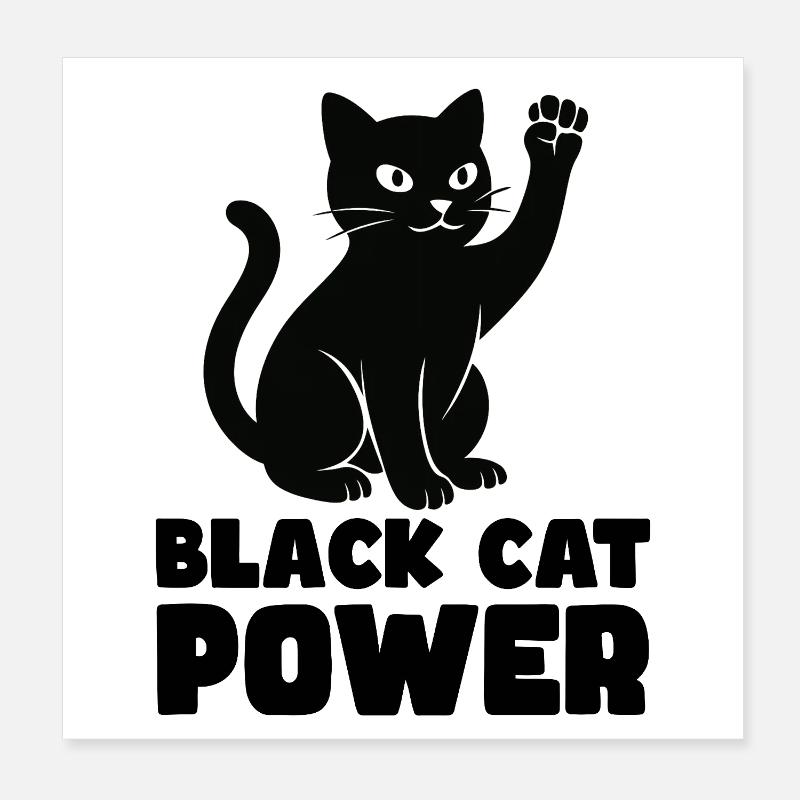 Katzenkraft Poster 20x20 cm