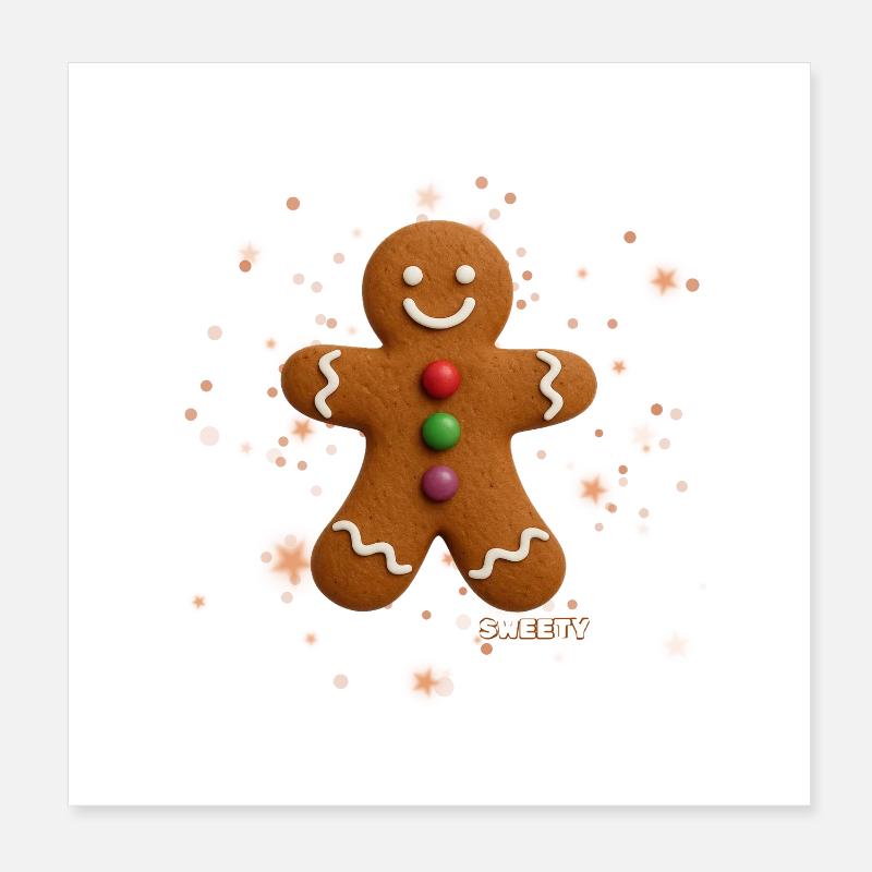 SWEETY Gingerbread Poster 8" x 8" (20x20 cm)