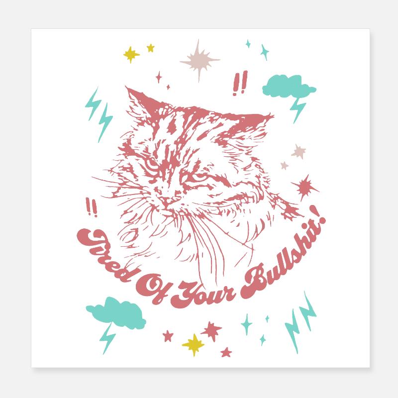 FATIGUÉ DE TES CONNERIES Poster 20 x 20 cm