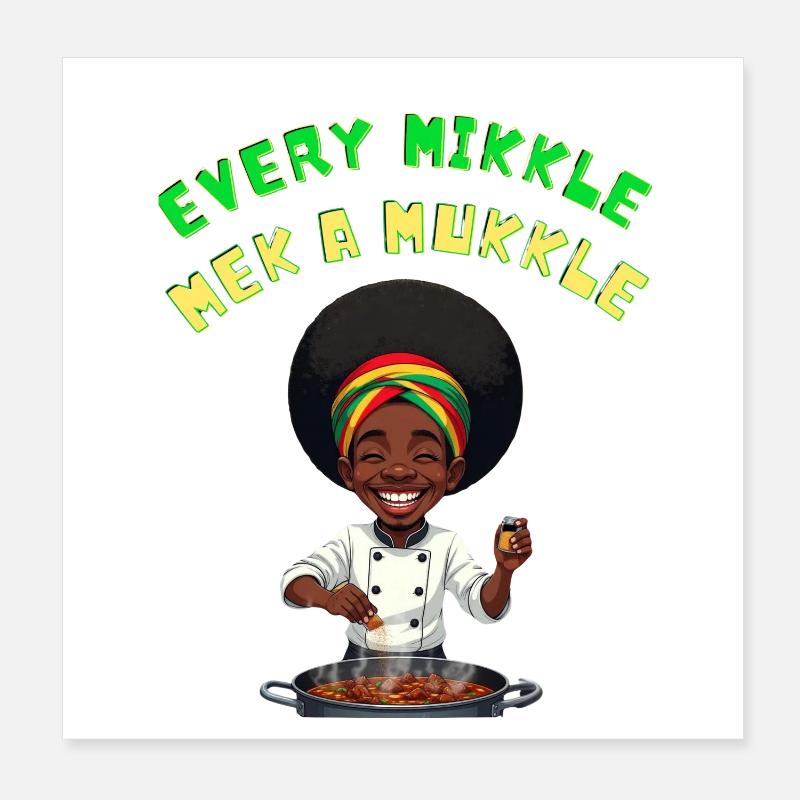Jeder Mikkle Mek Ein Mukkle Poster 20x20 cm