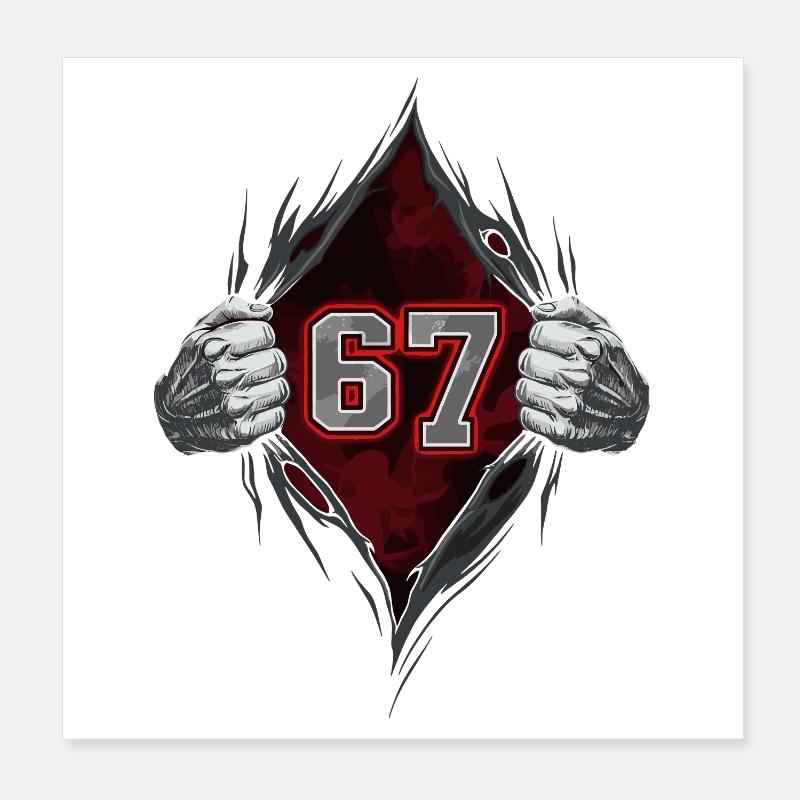 sixseven Poster 20x20 cm
