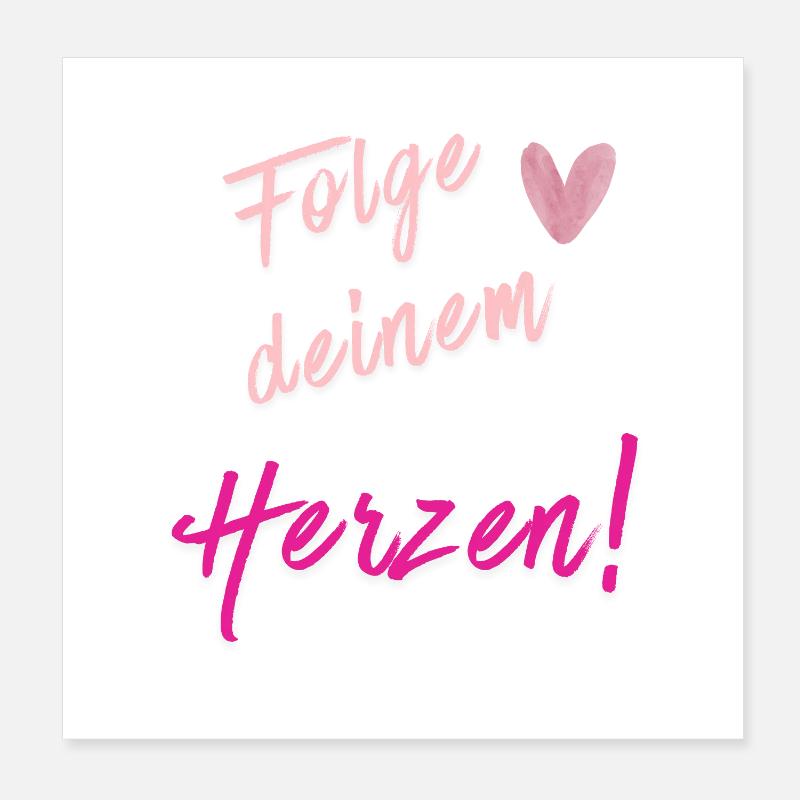 SUIS TON CŒUR Imprimer Poster 20 x 20 cm