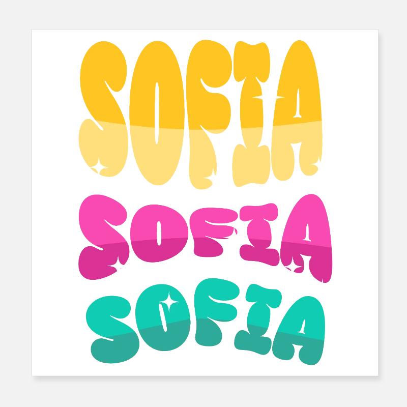 Sofia Name  Poster 20x20 cm