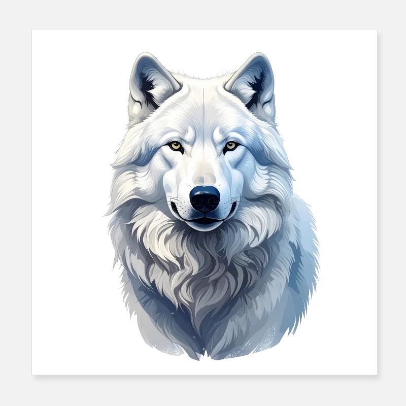 Arctic wolf Poster 8" x 8" (20x20 cm)