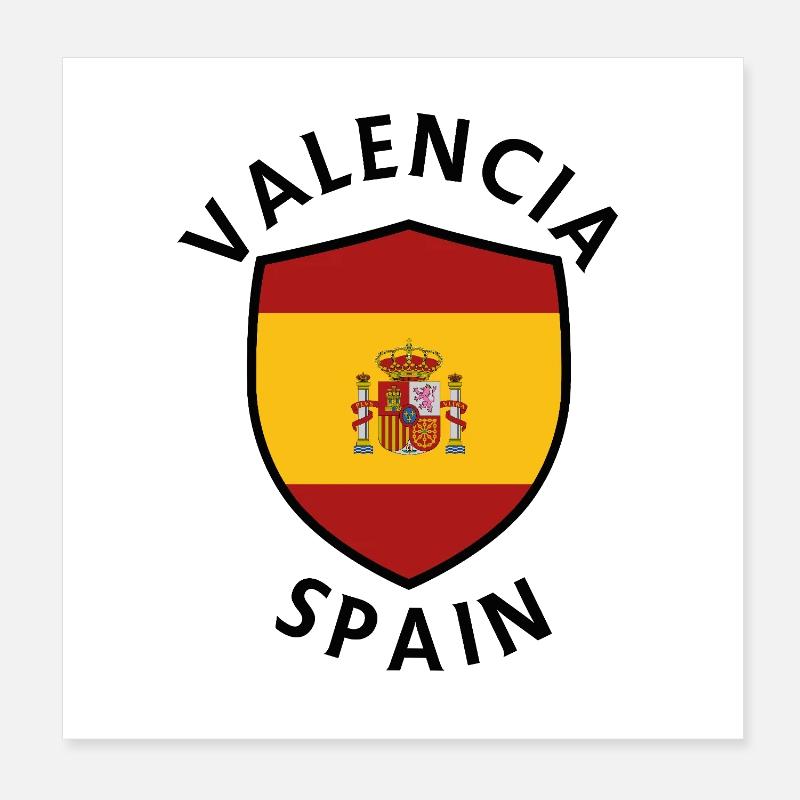 Modèle du Bouclier d’Espagne de Valence Poster 20 x 20 cm