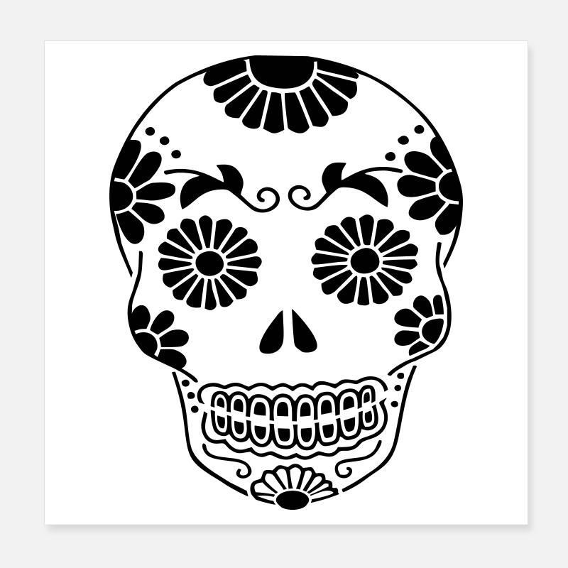 Skull Poster 8" x 8" (20x20 cm)