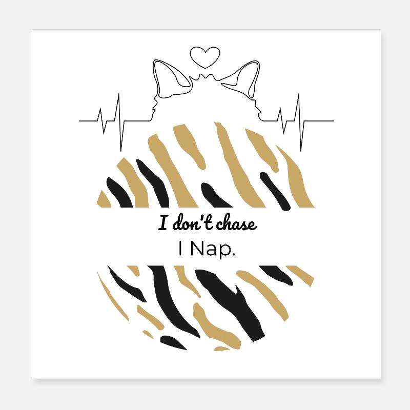 Tiger Stripe Semicircle Poster 8" x 8" (20x20 cm)