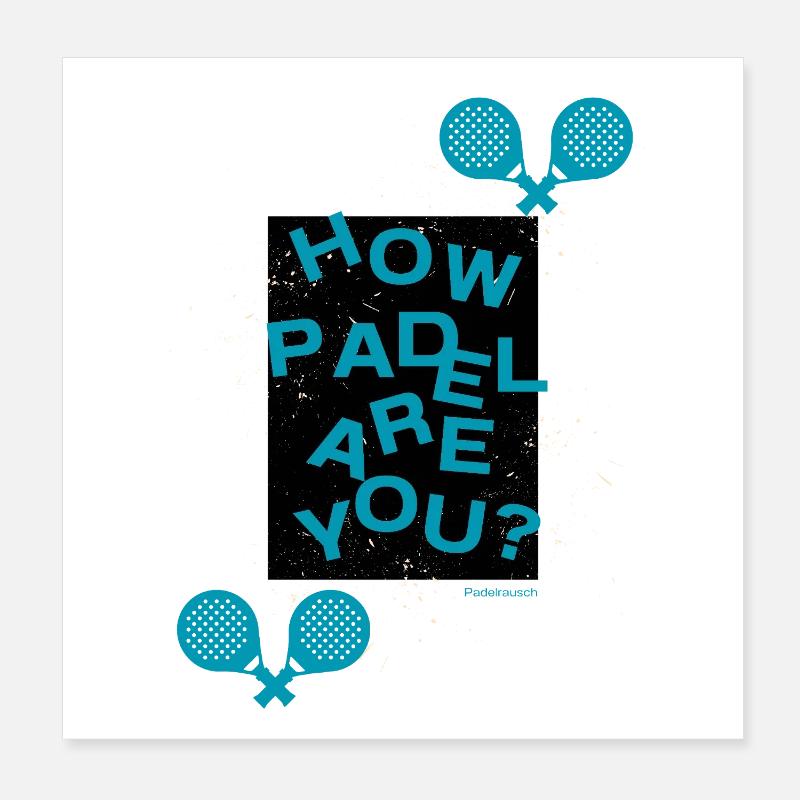 Tu es à quel point de Padel ? Poster 20 x 20 cm