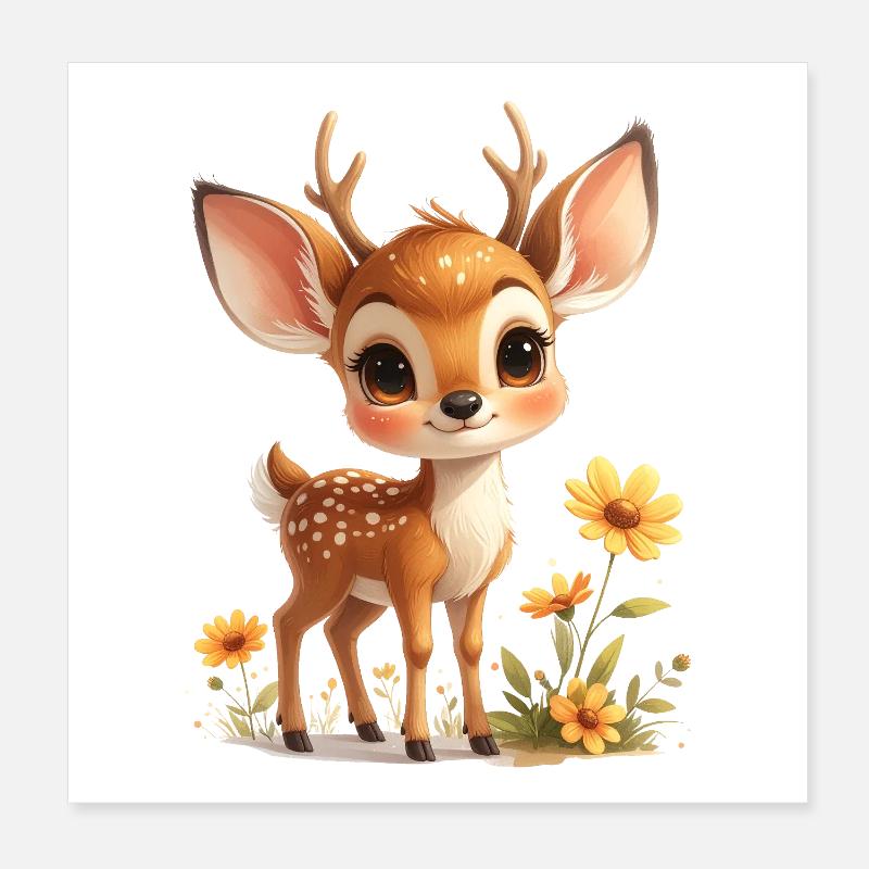 chevreuil Poster 20 x 20 cm