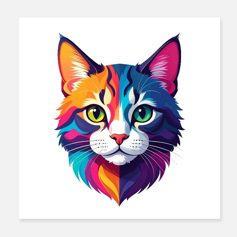 Katze Poster 20x20 cm